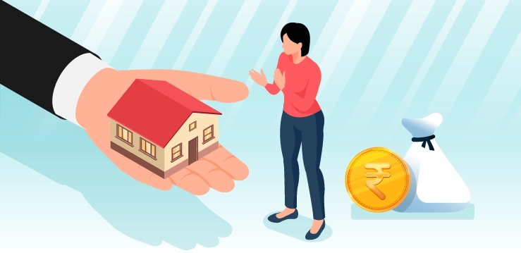 A house with a bar graph overlaid, symbolizing leveraging property assets for large-scale financial growth or needs.